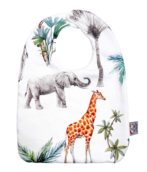 Bavoir en coton, Safari