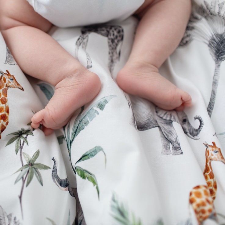 Coussin d'allaitement ergonomique + housse, Safari