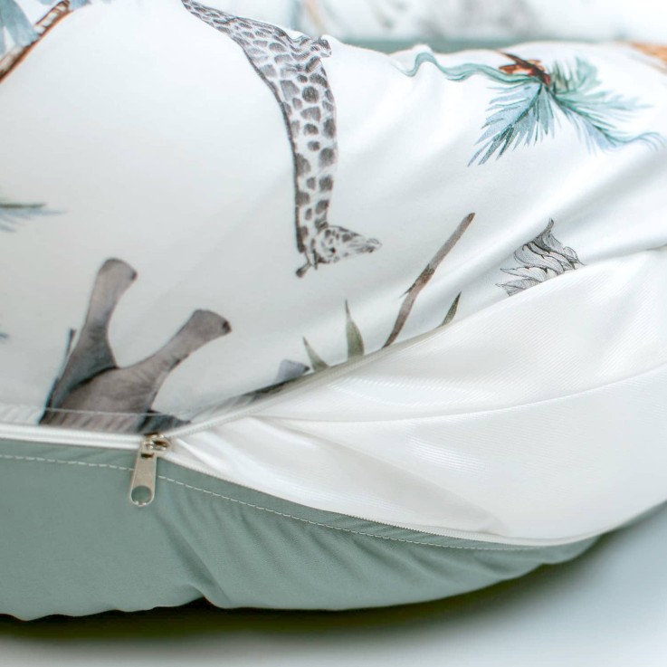 Housse pour coussin d'allaitement ergonomique, Safari