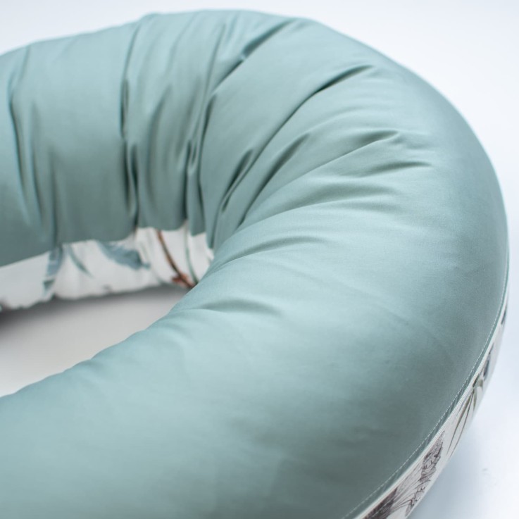Coussin de maternité et d'allaitement + housse, Safari
