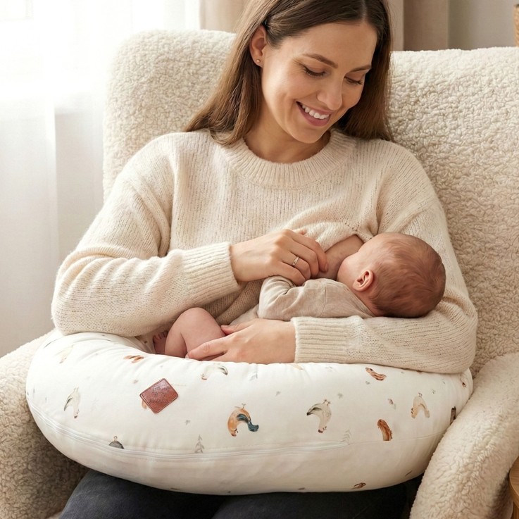 Coussin de maternité et d'allaitement + housse, GALLINA
