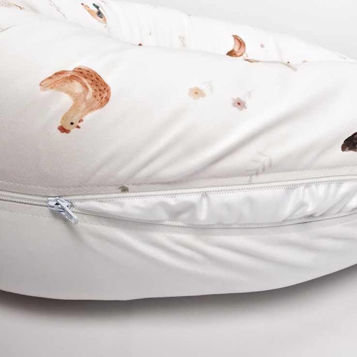 Coussin de maternité et d'allaitement + housse, GALLINA