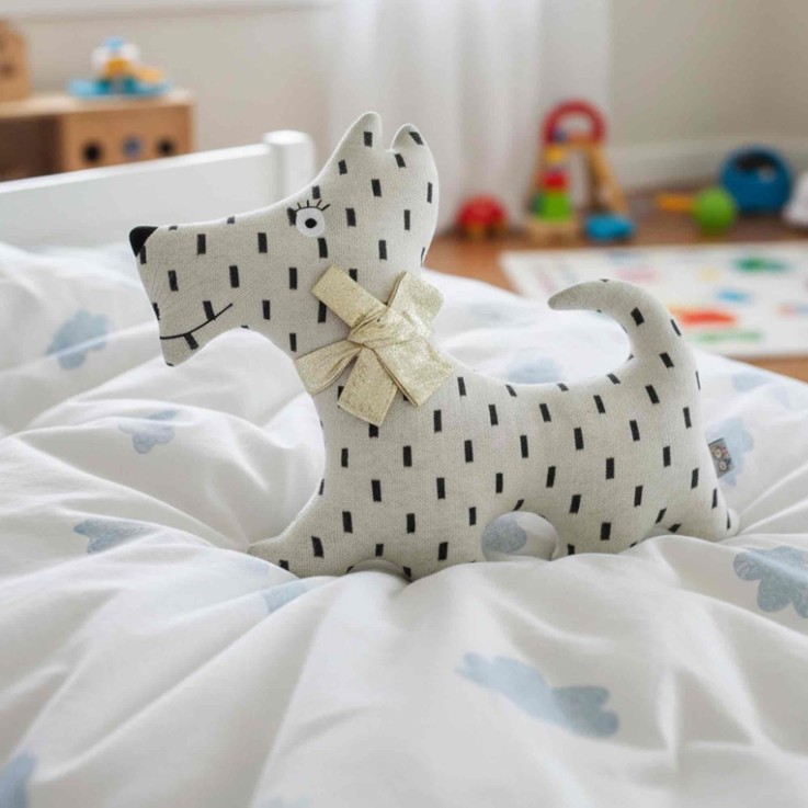 Grande peluche en coton - Chien Scotty