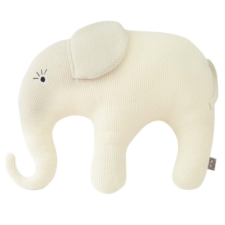 Grande peluche éléphant en coton tricoté