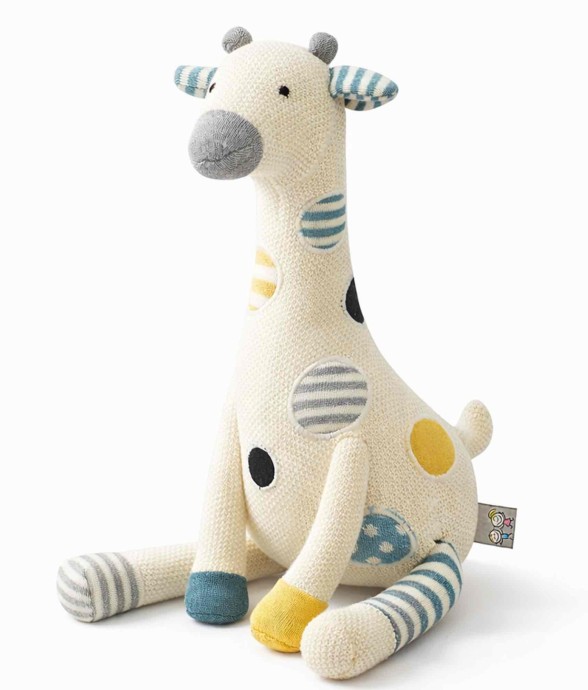 Peluche doudou girafe en...