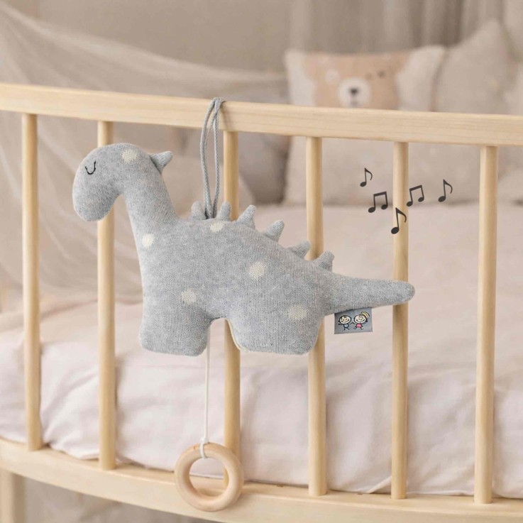 Peluche musicale dinosaure en coton