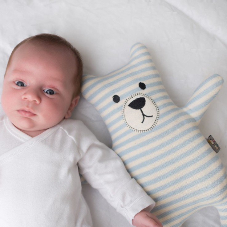 Peluche doudou ourson en coton tricoté