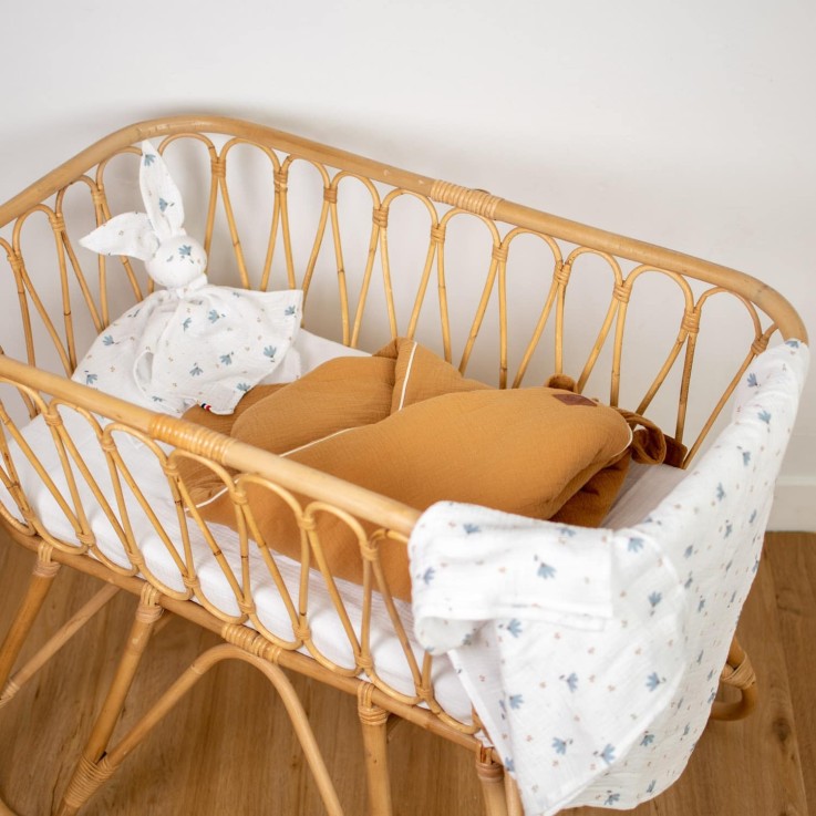 Doudou plat Lapin  Bleuet