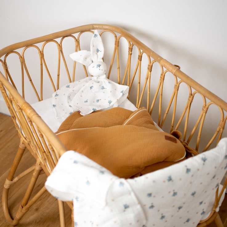 Doudou plat Lapin  Bleuet