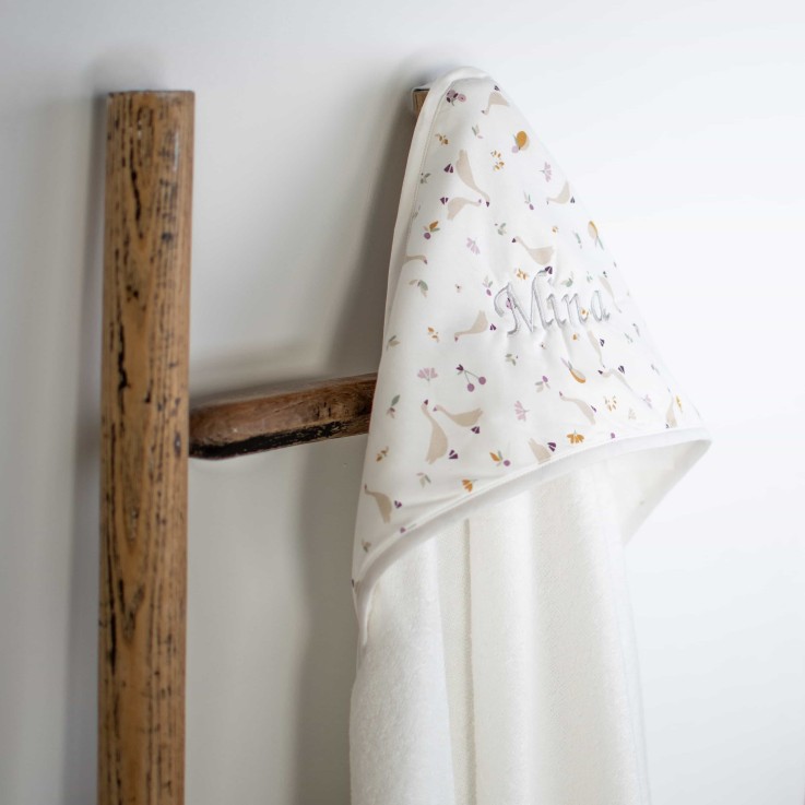 Ma première cape de bain en coton et bambou, Sidonia