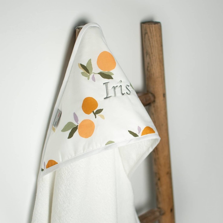 Ma première cape de bain en coton et bambou, Clem