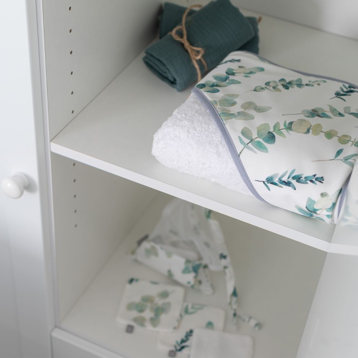 Grande cape de bain en coton et bambou, Eucalyptus