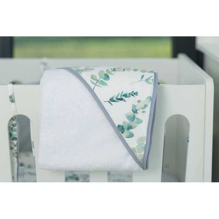 Grande cape de bain en coton et bambou, Eucalyptus