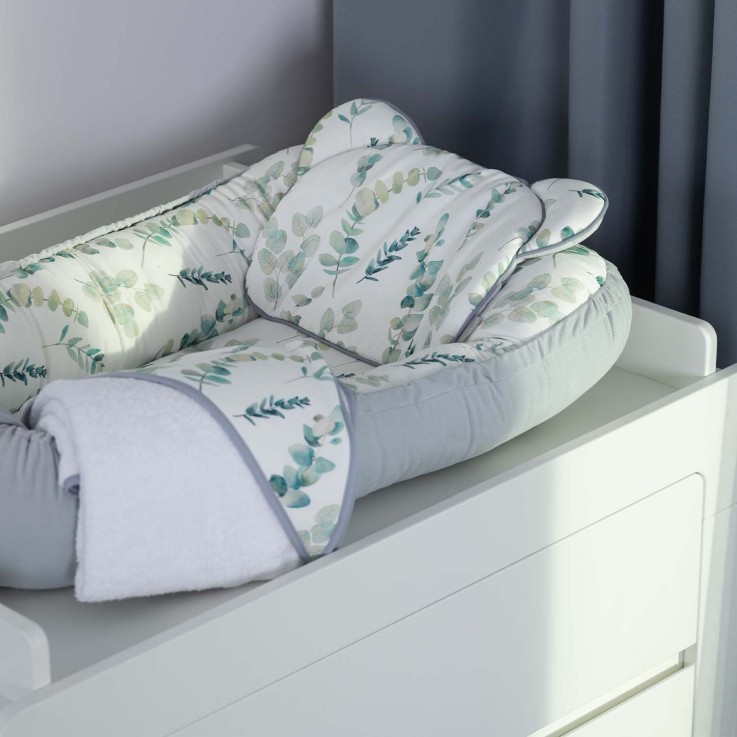 Grande cape de bain en coton et bambou, Eucalyptus