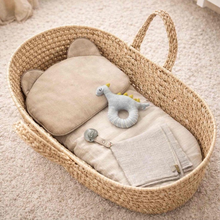 Hochet bébé en coton tricoté, Dinosaure