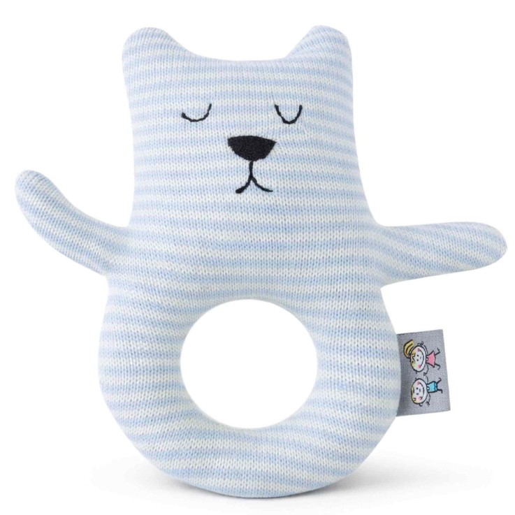 Hochet bébé en coton tricoté, Ourson
