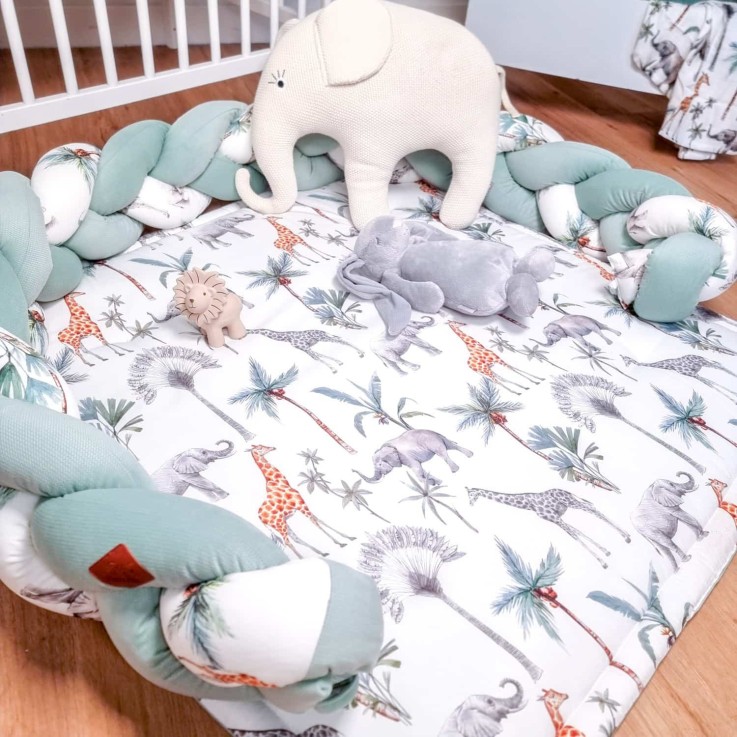 Tapis de parc, tapis d'éveil réversible, Safari