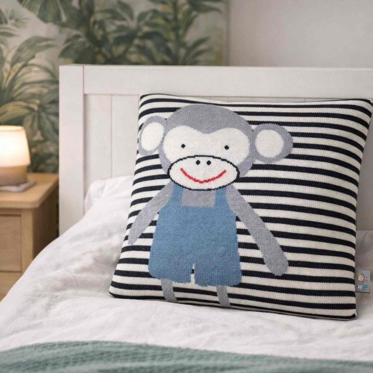 Taie de coussin en coton biologique, SINGE