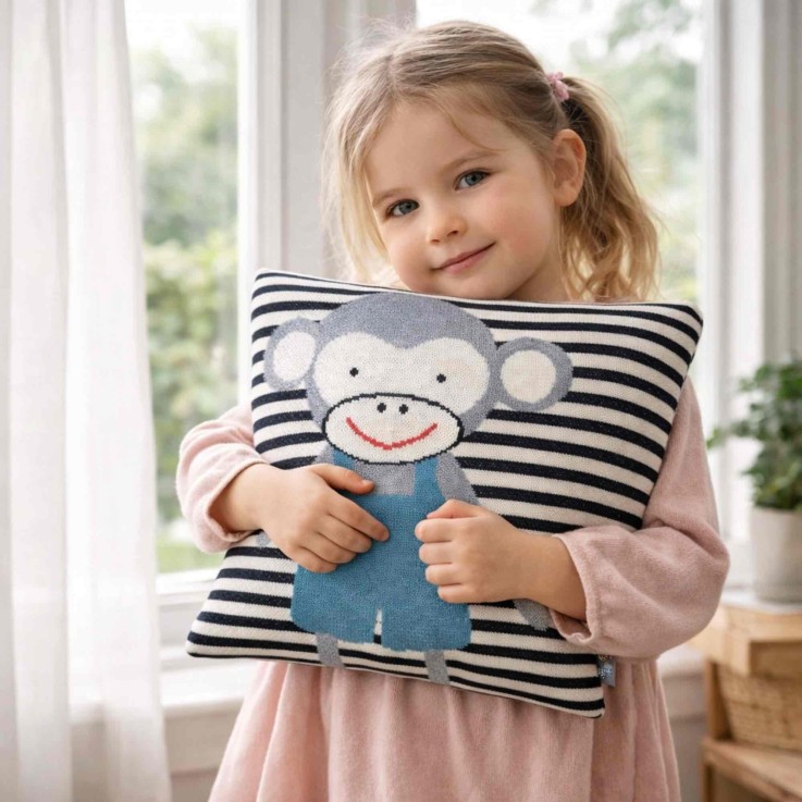 Taie de coussin en coton biologique, SINGE