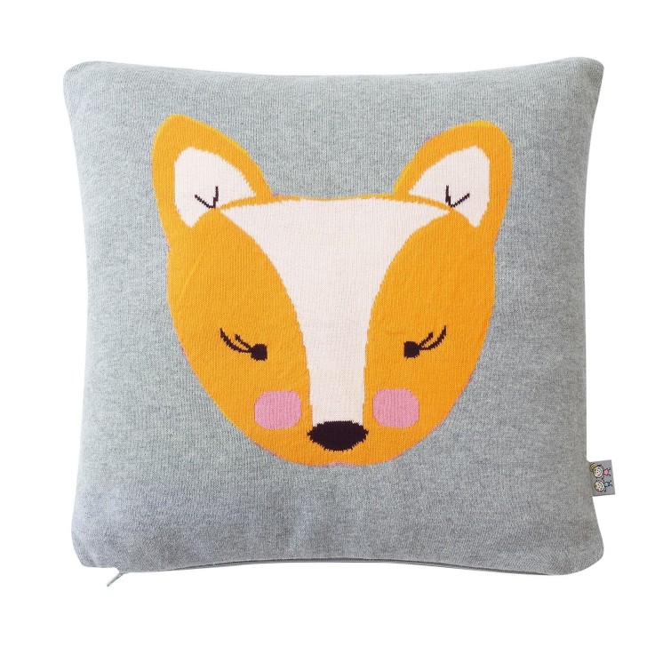 Taie de coussin en coton tricoté, RENARD