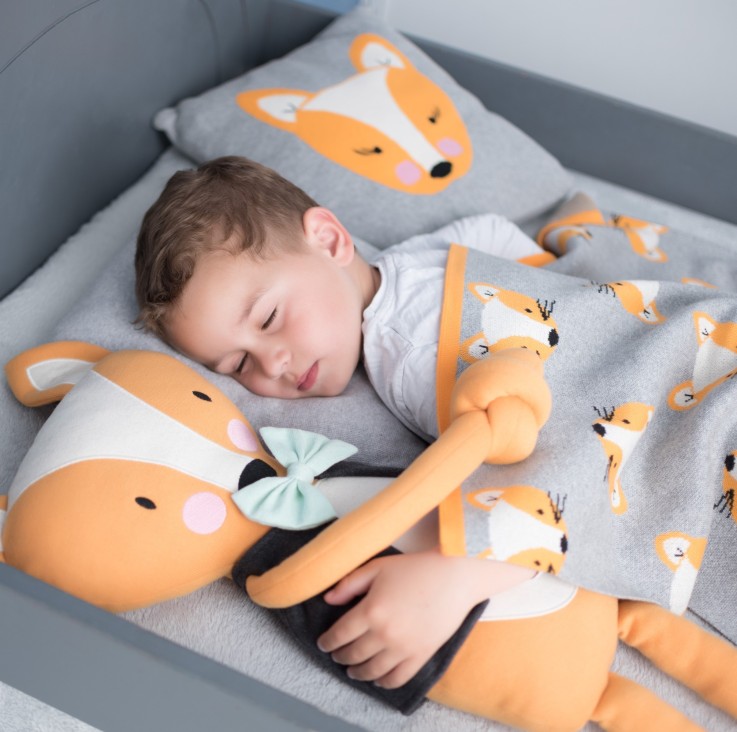 Taie de coussin en coton tricoté, RENARD