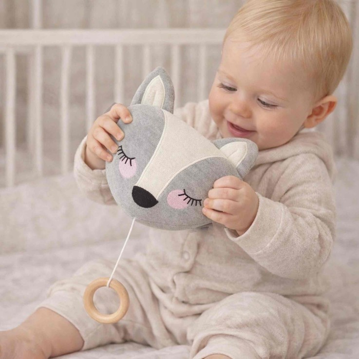 Peluche musicale Renard en coton