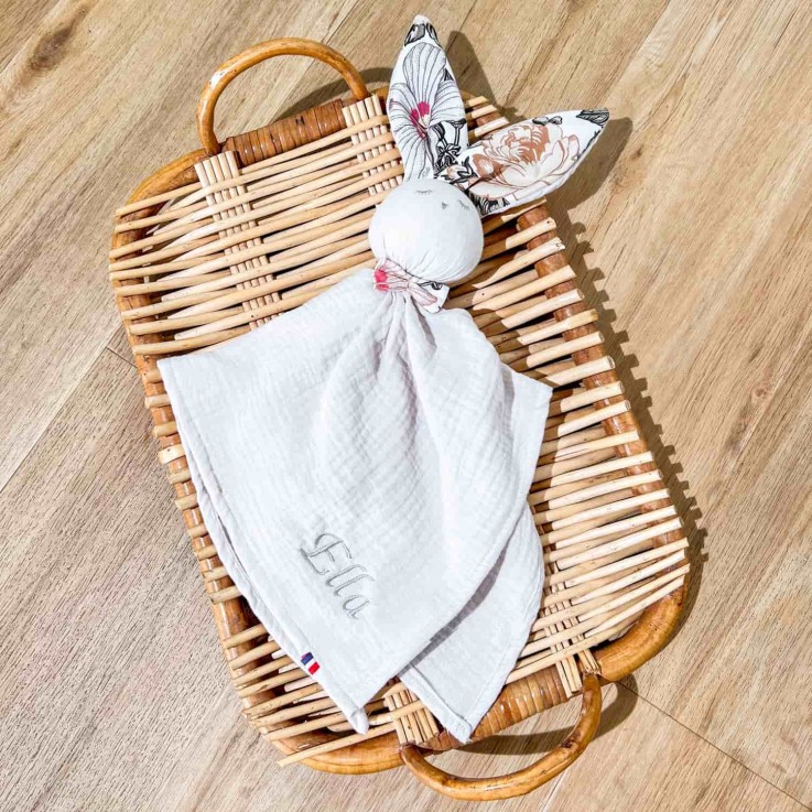 Doudou plat Lapin  Néo Vintage