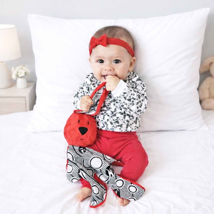 Doudou lapin XXL bébé grand format ultra doux