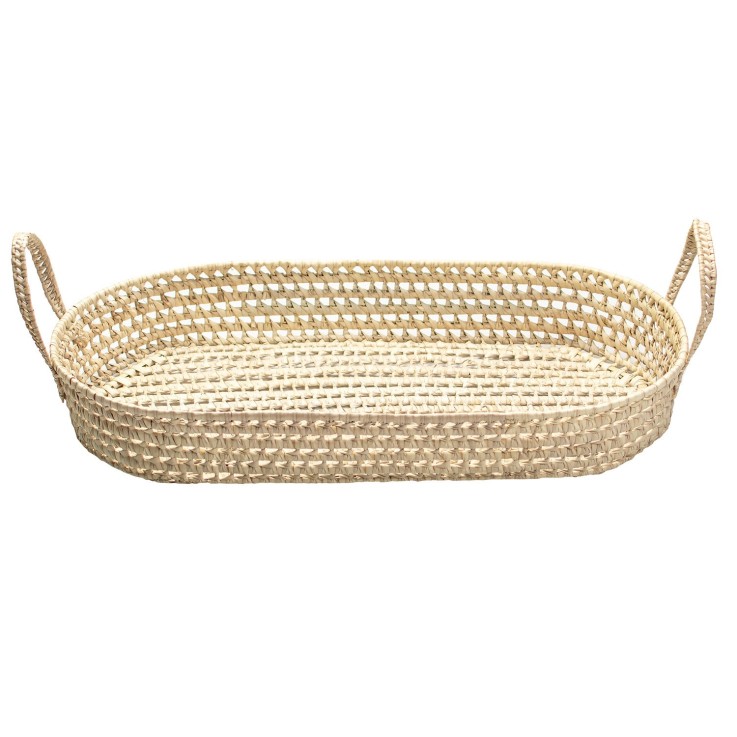 Matelas à langer + panier en fibres naturelles