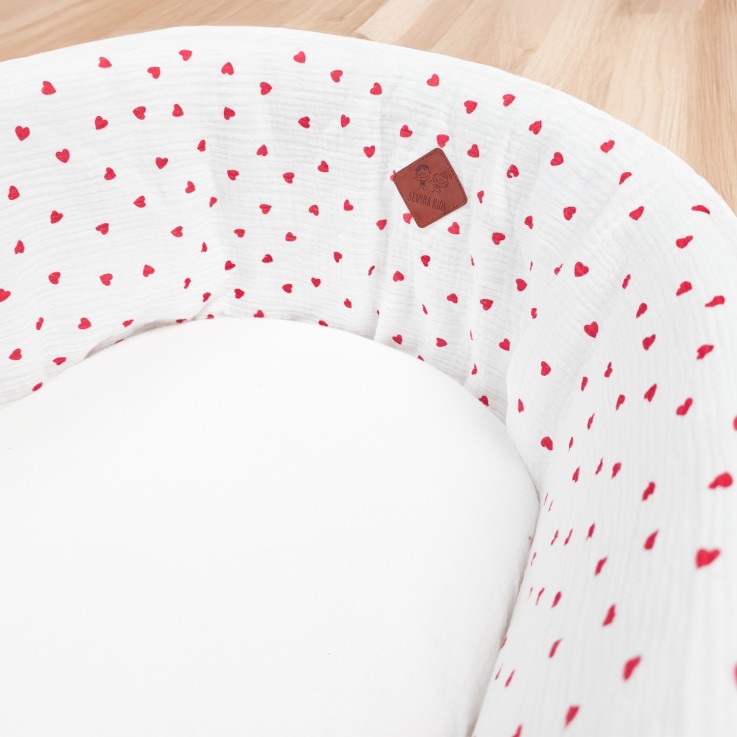 Couffin bébé avec Matelas, Habillage et Drap Housse, Lovio