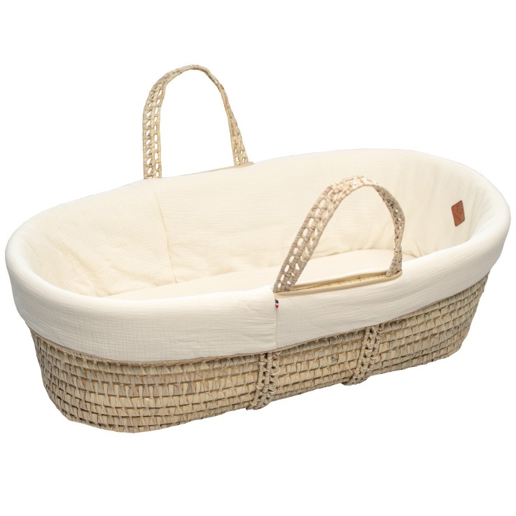 Couffin bébé avec Matelas, Habillage et Drap Housse, Jeanne