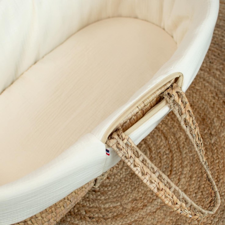Couffin bébé avec Matelas, Habillage et Drap Housse, Jeanne