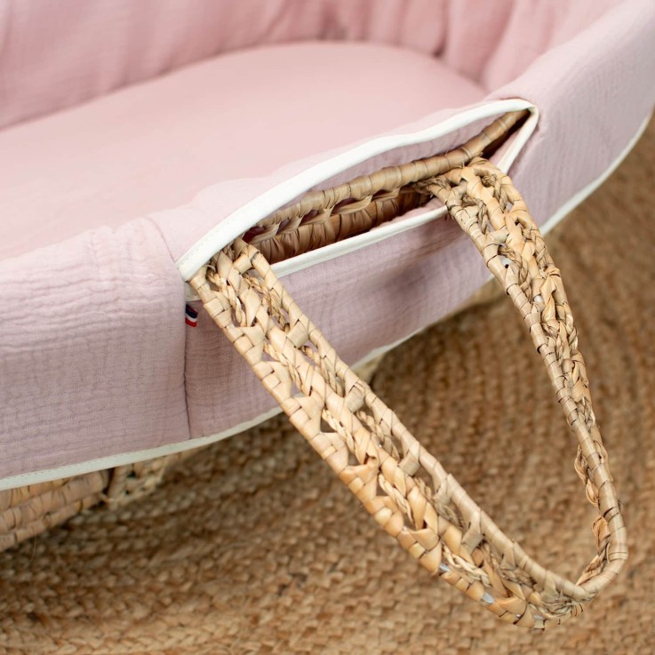 Couffin bébé avec Matelas, Habillage et Drap Housse, Jeanne