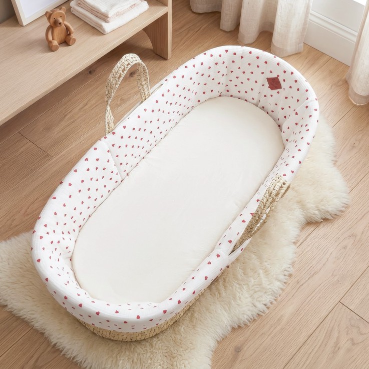 Habillage couffin panier moïse gaze de coton LOVIO