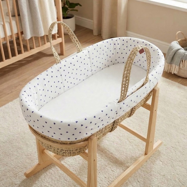 Couffin bébé avec Matelas, Habillage et Drap Housse, Lovio