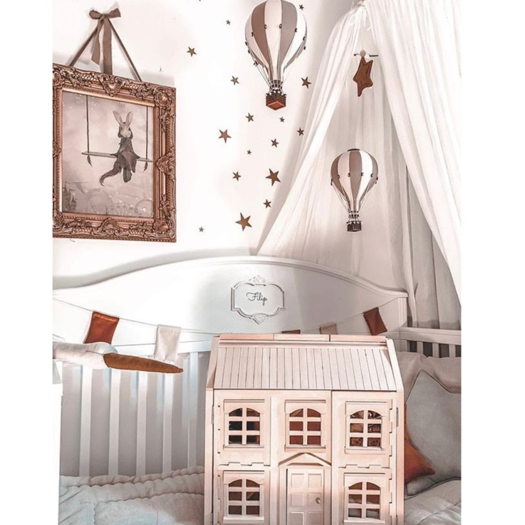 Montgolfière décorative - Gris clair