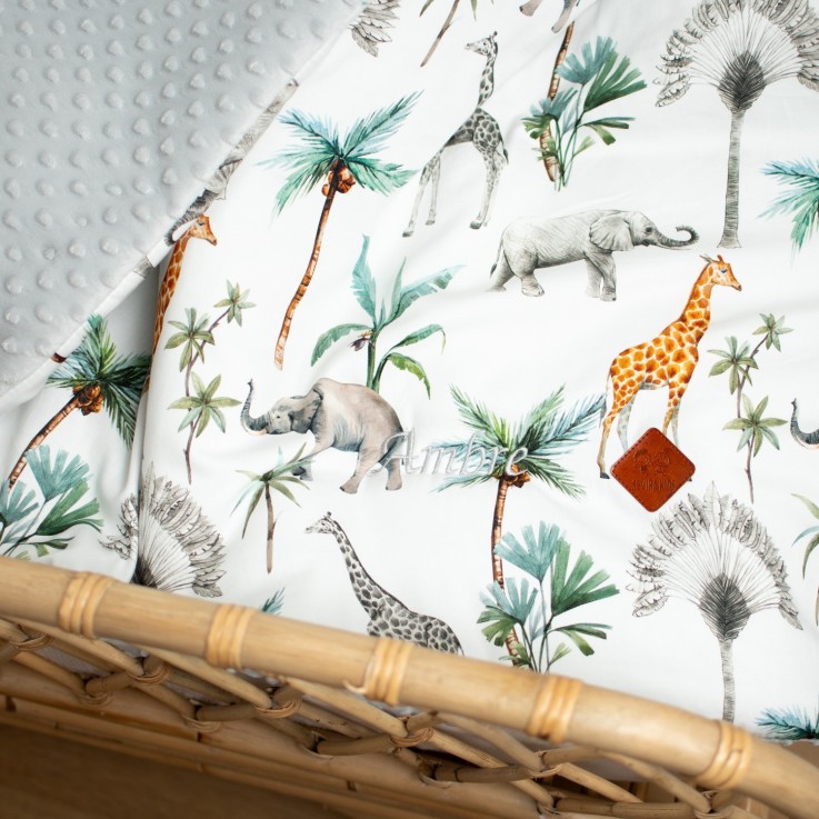 Couverture réversible en minky, Safari