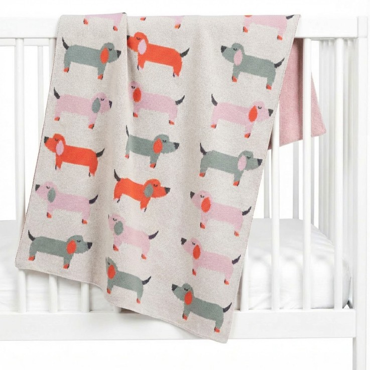 Couverture en coton bio Gots, Teckel