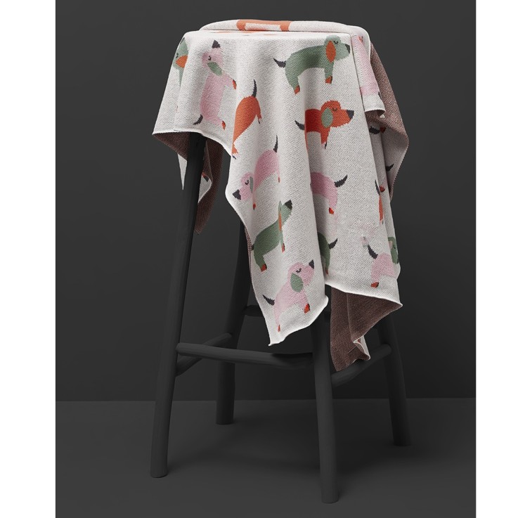 Couverture en coton bio Gots, Teckel