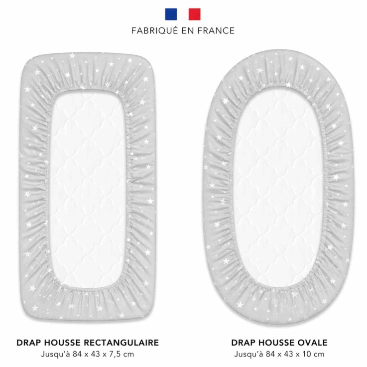 Drap housse berceau en coton, Stella