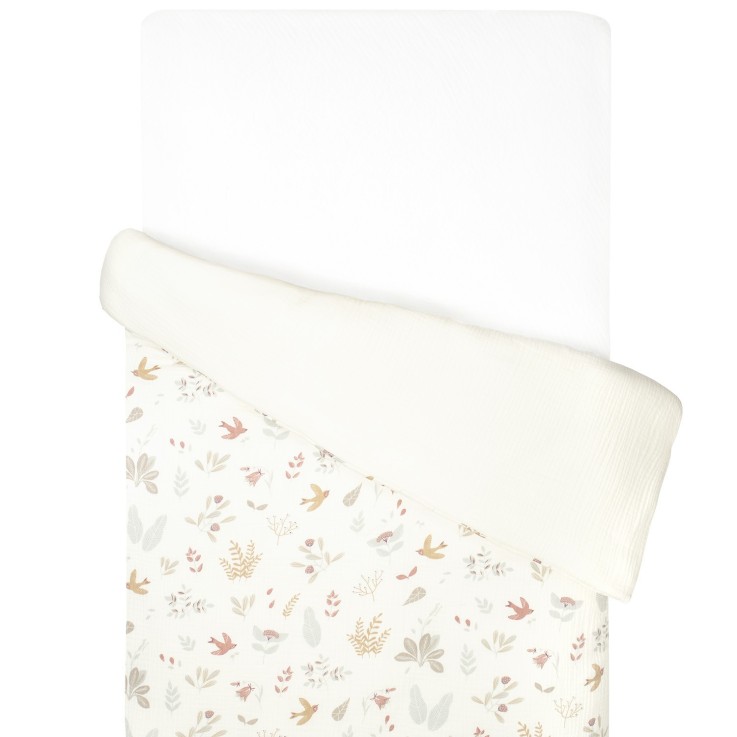 Housse de couette réversible en gaze de coton, Aube