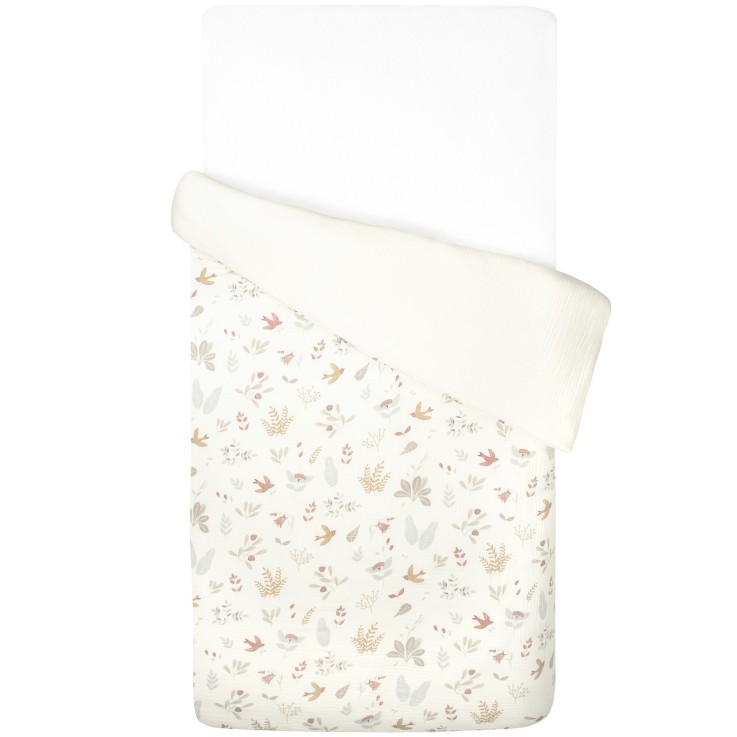 Housse de couette réversible en gaze de coton, Aube