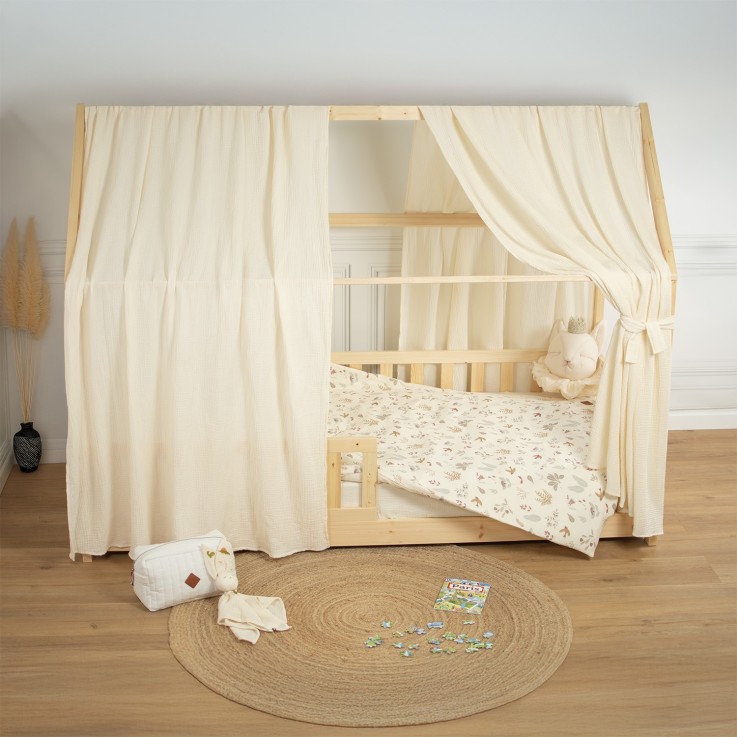 Housse de couette réversible en gaze de coton, Aube