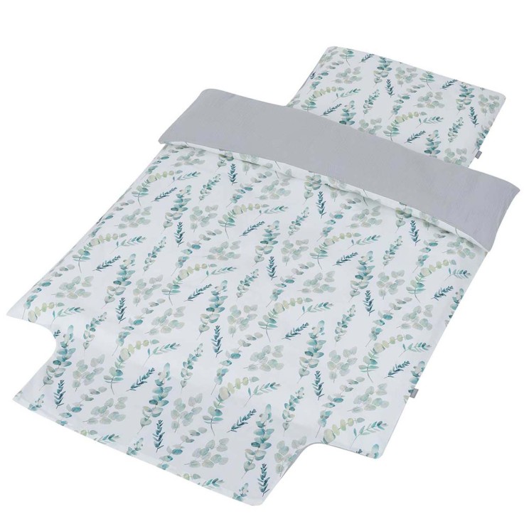 Parure de lit bébé en coton, Eucalyptus