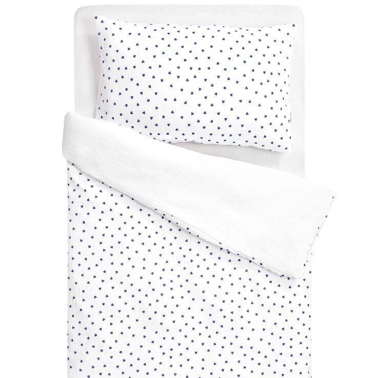 Parure de lit en gaze de coton réversible, Lovio
