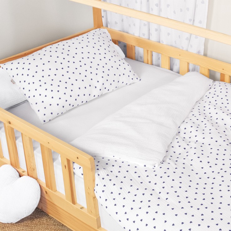 Parure de lit en gaze de coton réversible, Lovio