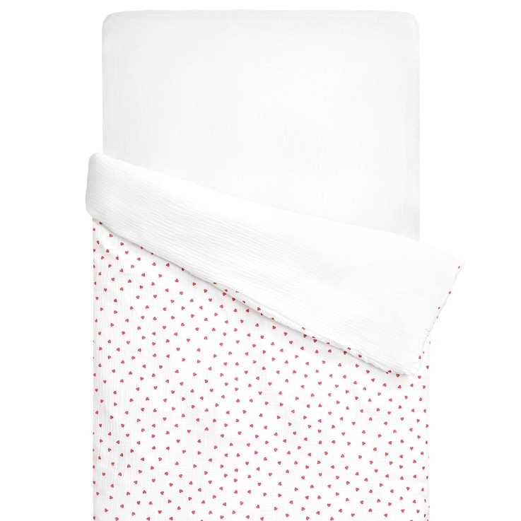 Housse de couette réversible en gaze de coton, Lovio