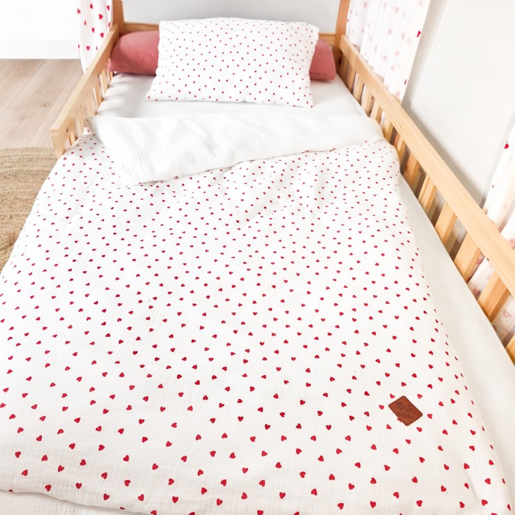 Housse de couette réversible en gaze de coton, Lovio