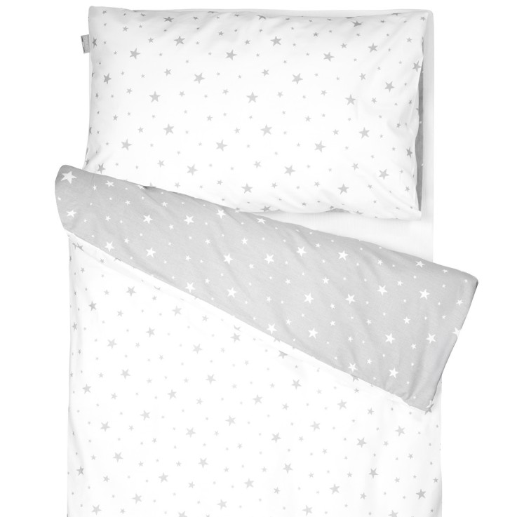 Parure de lit bébé réversible en coton, STELLA