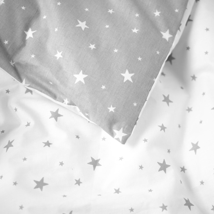 Parure de lit bébé réversible en coton, STELLA